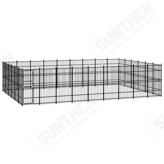 Outdoor Dog Kennel Steel 535.7 ft²