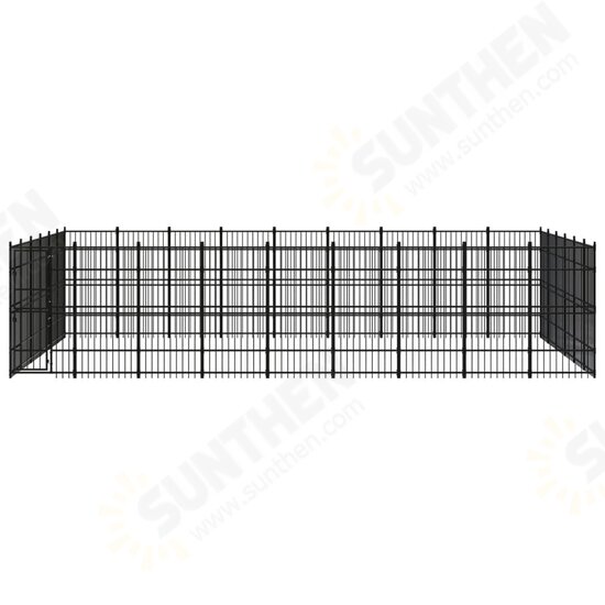 Outdoor Dog Kennel Steel 535.7 ft²