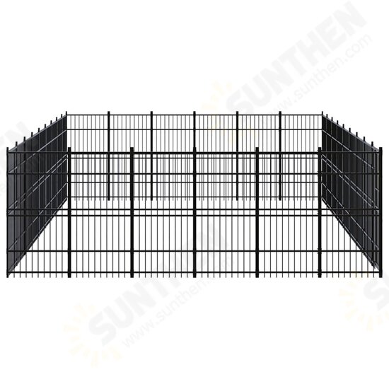 Outdoor Dog Kennel Steel 535.7 ft²