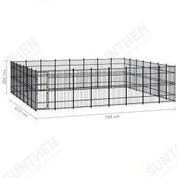 Outdoor Dog Kennel Steel 555.5 ft² Outdoor Dog Kennel Steel 555.5 ft²