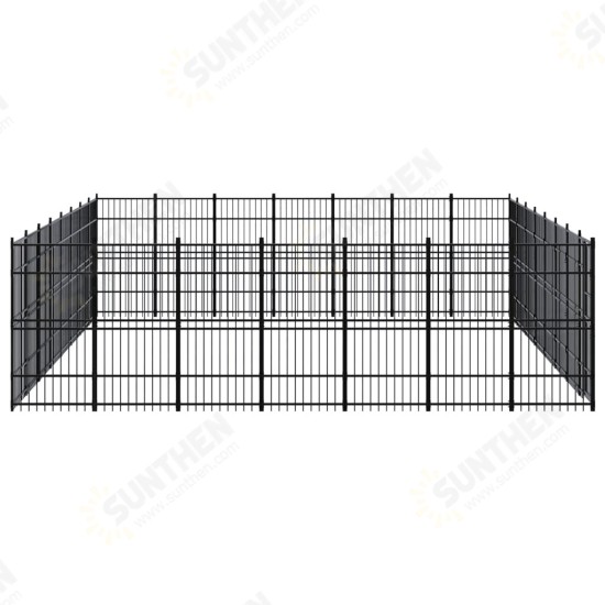 Outdoor Dog Kennel Steel 555.5 ft²