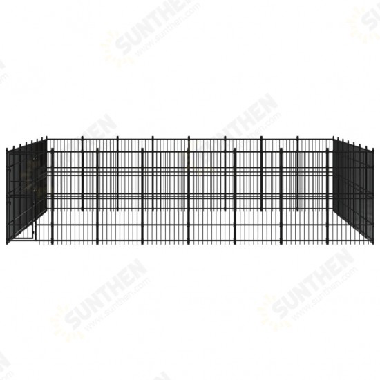 Outdoor Dog Kennel Steel 555.5 ft²