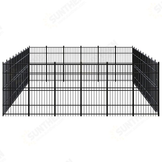 Outdoor Dog Kennel Steel 595.2 ft²