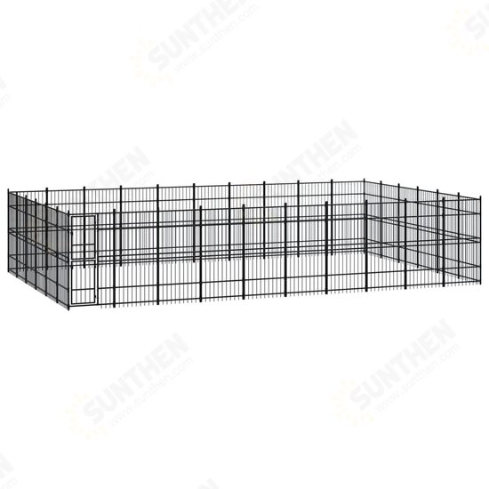 Outdoor Dog Kennel Steel 595.2 ft²