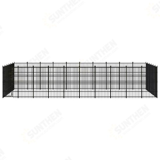 Outdoor Dog Kennel Steel 595.2 ft²