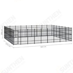 Outdoor Dog Kennel Steel 625 ft² Outdoor Dog Kennel Steel 625 ft²