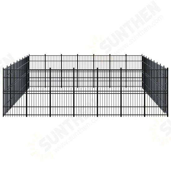 Outdoor Dog Kennel Steel 625 ft²