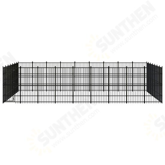 Outdoor Dog Kennel Steel 625 ft²