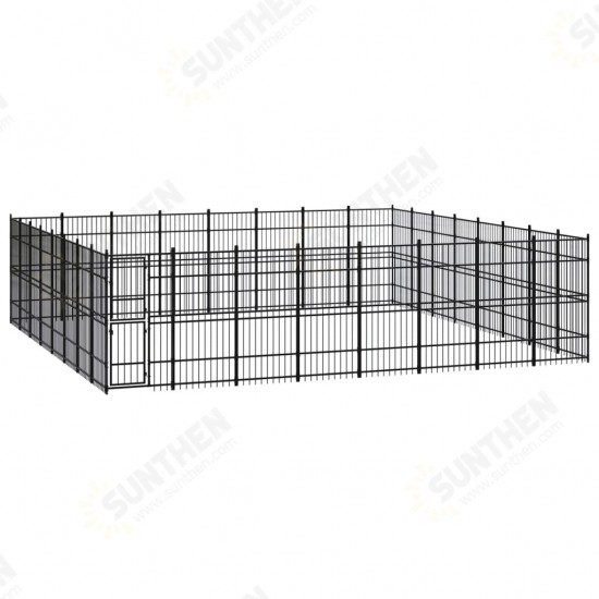 Outdoor Dog Kennel Steel 634.9 ft² Outdoor Dog Kennel Steel 634.9 ft²