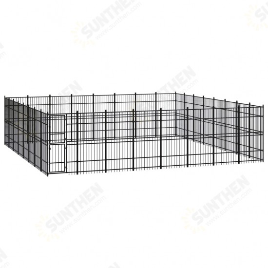 Outdoor Dog Kennel Steel 634.9 ft²