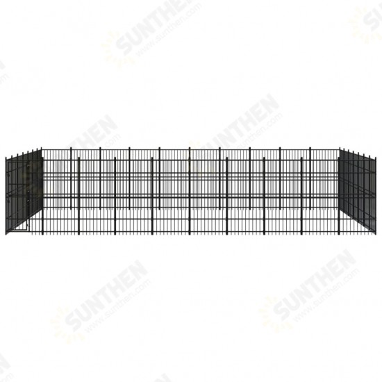 Outdoor Dog Kennel Steel 694.4 ft²