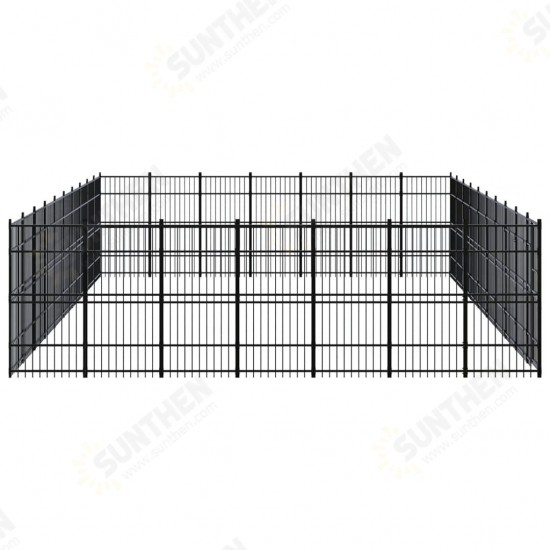 Outdoor Dog Kennel Steel 694.4 ft²