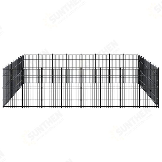 Outdoor Dog Kennel Steel 714.3 ft²