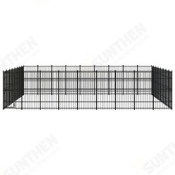 Outdoor Dog Kennel Steel 714.3 ft² Outdoor Dog Kennel Steel 714.3 ft²