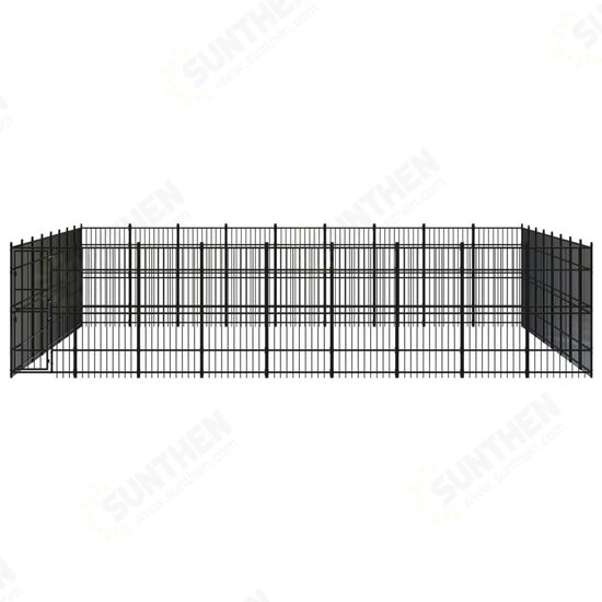 Outdoor Dog Kennel Steel 714.3 ft²