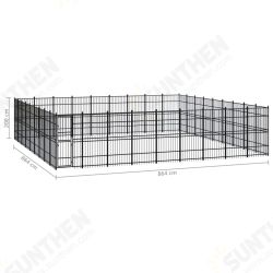 Outdoor Dog Kennel Steel 803.5 ft² Outdoor Dog Kennel Steel 803.5 ft²