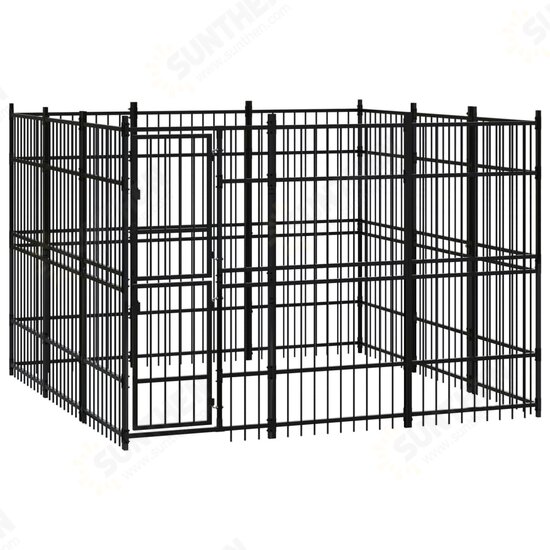 Outdoor Dog Kennel Steel 89.2 ft²