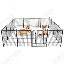 Dog Pen 16 Panels 24-Inch High RV Dog Playpen Outdoor/Indoor, Dog Fence Exercise Pet Pen for Dogs with Metal Protect Design Poles, Foldable Pet Barrier with Door Dog Pen 16 Panels 24-Inch High RV Dog Playpen Outdoor/Indoor, Dog Fence Exercise Pet Pen for Dogs with Metal Protect Design Poles, Foldable Pet Barrier with Door