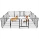 Dog Pen 16 Panels 24-Inch High RV Dog Playpen Outdoor/Indoor, Dog Fence Exercise Pet Pen for Dogs with Metal Protect Design Poles, Foldable Pet Barrier with Door Dog Pen 16 Panels 24-Inch High RV Dog Playpen Outdoor/Indoor, Dog Fence Exercise Pet Pen for Dogs with Metal Protect Design Poles, Foldable Pet Barrier with Door