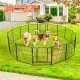 Dog Pen 16 Panels 24-Inch High RV Dog Playpen Outdoor/Indoor, Dog Fence Exercise Pet Pen for Dogs with Metal Protect Design Poles, Foldable Pet Barrier with Door