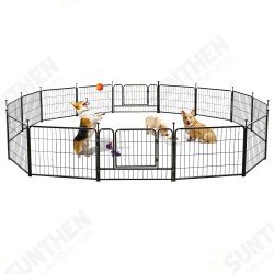 Dog Pen 16 Panels 24-Inch High RV Dog Playpen Outdoor/Indoor, Dog Fence Exercise Pet Pen for Dogs with Metal Protect Design Poles, Foldable Pet Barrier with Door Dog Pen 16 Panels 24-Inch High RV Dog Playpen Outdoor/Indoor, Dog Fence Exercise Pet Pen for Dogs with Metal Protect Design Poles, Foldable Pet Barrier with Door