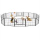 Dog Pen 16 Panels 24-Inch High RV Dog Playpen Outdoor/Indoor, Dog Fence Exercise Pet Pen for Dogs with Metal Protect Design Poles, Foldable Pet Barrier with Door Dog Pen 16 Panels 24-Inch High RV Dog Playpen Outdoor/Indoor, Dog Fence Exercise Pet Pen for Dogs with Metal Protect Design Poles, Foldable Pet Barrier with Door