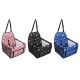 Pet Car Seat Travel Carrier Cage, Oxford Breathable Folding Soft Washable Travel Bags for Dogs Cats or Other Small Pet