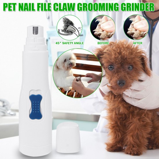 Pet Dog Cat Nail Electric Grinder Clipper Claw Grooming Trimmer Sharpener Tool