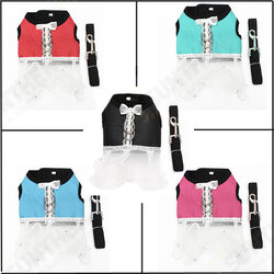 Pet Dog Cat Puppy Soft Lace Oxford Fabric Dress Skirt Clothing Vest Harness Pet Dog Cat Puppy Soft Lace Oxford Fabric Dress Skirt Clothing Vest Harness