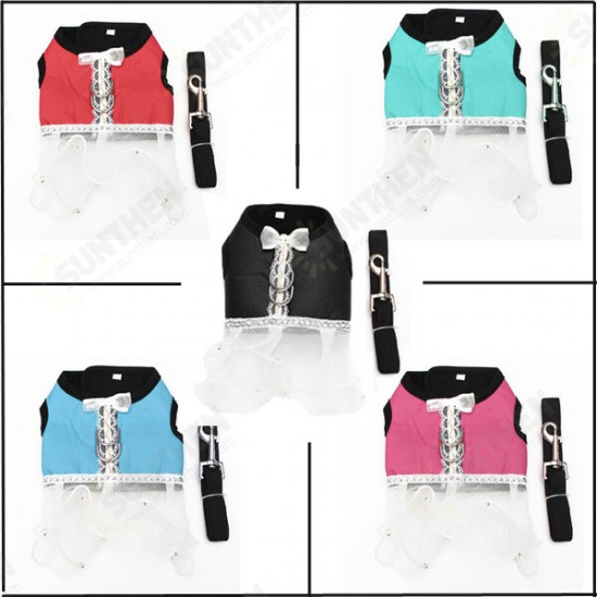 Pet Dog Cat Puppy Soft Lace Oxford Fabric Dress Skirt Clothing Vest Harness Pet Dog Cat Puppy Soft Lace Oxford Fabric Dress Skirt Clothing Vest Harness