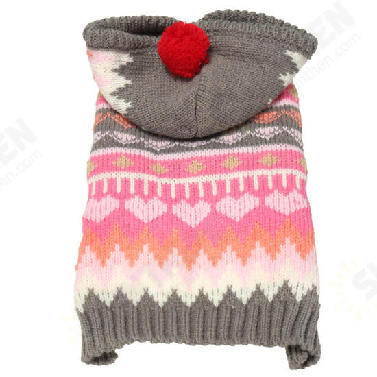 Pet Dog Cat Snowflake Sweater Winter Warm Coat Jacket Clothes Vest Costume Jacket Hat Apparel Hoodie