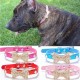 Pet Dog Puppy PU Bowknot Shiny Rhinestone Collar