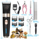 Pet Grooming Clippers,2 level speed adjustable Rechargeable Cordless Dog Grooming Clippers Kit Low Noise Electric Hair Trimming Clippers Set Small Medium Large Dogs Cats Animals