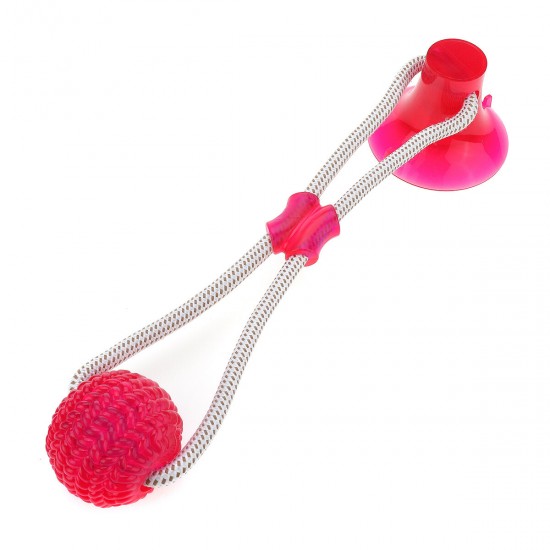 Pet Molar Bite Toy, Suction Cup Rubber Ball Dog Chew Toys Interactive Puppy Molar Training Rope, Tug Rope Ball Self-Playing Cleaning Teeth Multifunction For Pet Dog Puppy