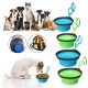 Pet Silica Gel Bowl Dog cat Collapsible Silicone Dow Bowl Candy Color Outdoor Travel Portable Puppy Food Container Feeder Dish