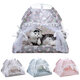 Pet Tent Cat Bed Puppy House Cushion Pad Bed Flamingo Pattern Indo