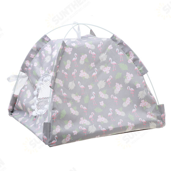 Pet Tent Cat Bed Puppy House Cushion Pad Bed Flamingo Pattern Indo Pet Tent Cat Bed Puppy House Cushion Pad Bed Flamingo Pattern Indo