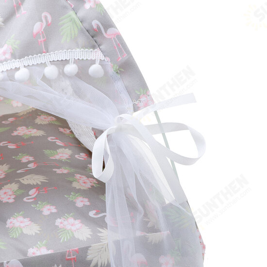 Pet Tent Cat Bed Puppy House Cushion Pad Bed Flamingo Pattern Indo Pet Tent Cat Bed Puppy House Cushion Pad Bed Flamingo Pattern Indo