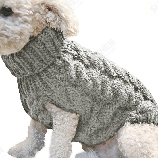 Pet Vest Jacket Pet Knit Sweater Dog Cat Puppy Coat Warm Clothes