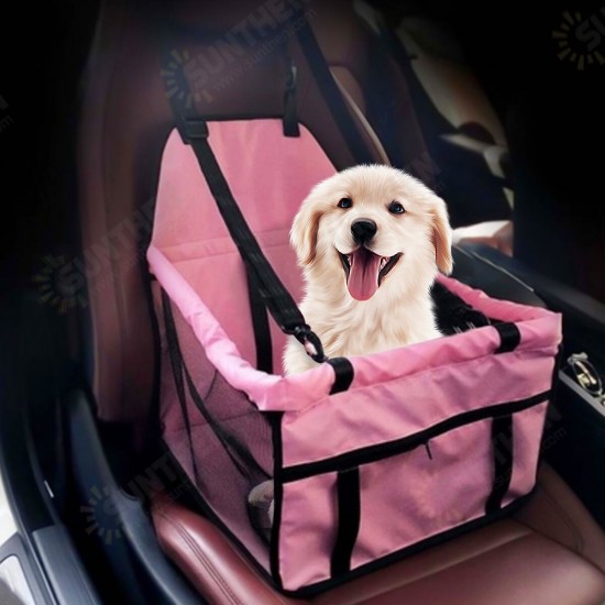 Portable Pet Dog Car Carrier Seat Bag Seat Belt Waterproof Basket Safety Mesh Hanging Bag Puppy Cat Supplies