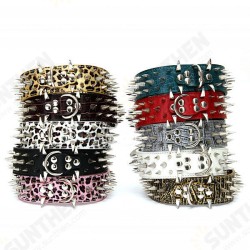 S Spiked Studded Leather Pet Bulldog Dog Mastiff Heavy Collar S Spiked Studded Leather Pet Bulldog Dog Mastiff Heavy Collar