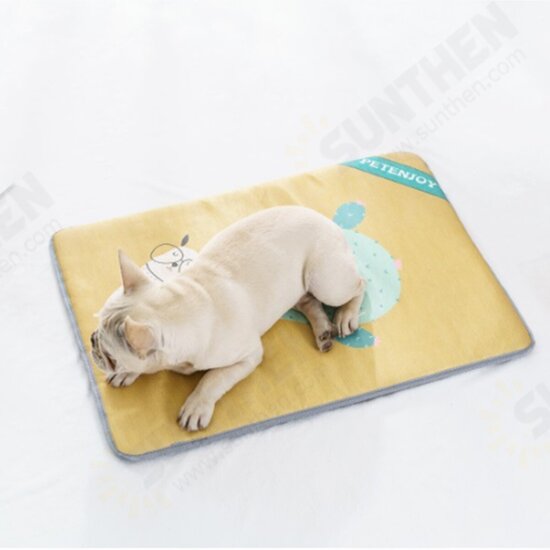 S/M/L/XL Ice Silk Summer Cooling Pet Dog Cat Puppy Cushion Mat Pad Home