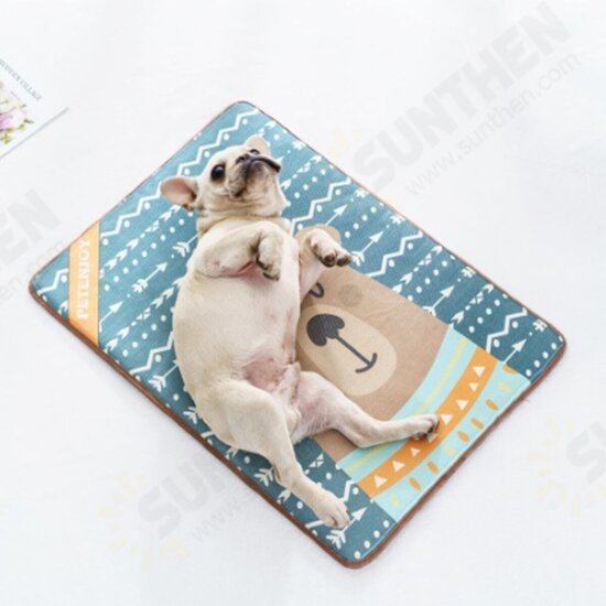 S/M/L/XL Ice Silk Summer Cooling Pet Dog Cat Puppy Cushion Mat Pad Home