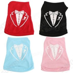 Summer Cat Puppy Dog Vest Dog T-shirt Costumes Apparel Tie Printed Coat Summer Cat Puppy Dog Vest Dog T-shirt Costumes Apparel Tie Printed Coat