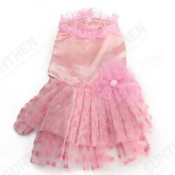 Summer Pet Dog Princess Dress Heart Lace Dog Cat Wedding Dress Summer Pet Dog Princess Dress Heart Lace Dog Cat Wedding Dress