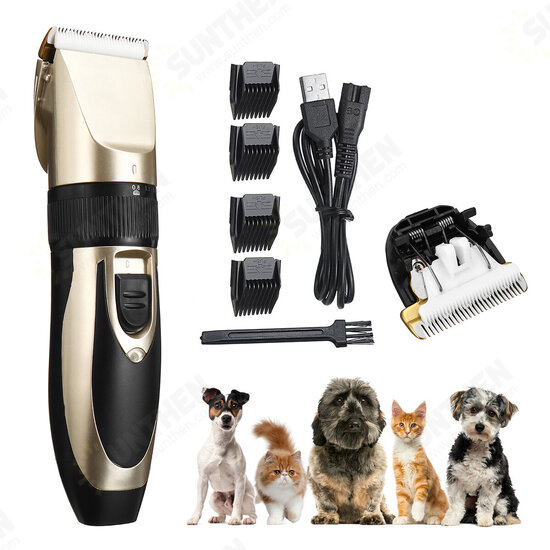 USB Rechargeable Pet Hair Clipper Cat Dog Trimmer Kit Pet Grooming Scissor Portable Puppy Accessories