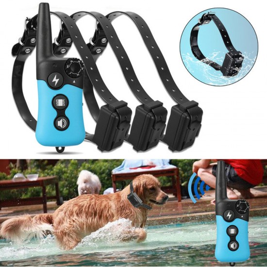 Waterproof Electronic Dog Training E-Collar Rechargeable Remote Shock Collar