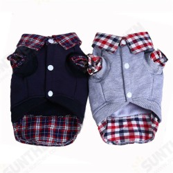 Winter Pet Cat Dog Hoodies Coat Puppy Dog Cotton False Two-piece Clothing Dog Coats Winter Pet Cat Dog Hoodies Coat Puppy Dog Cotton False Two-piece Clothing Dog Coats