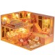 1:24 Wooden 3D DIY Handmade Assemble Miniature Doll House Kit Toy with Furniture for Kids Gift Collection