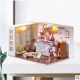 1:32 Wooden DIY Doll House Miniature Kits Handmade Assemble Toy with Furniture LED Light for Gift Collection Home Decor